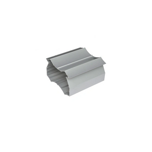 Perfil de extrusión de aluminio 6063 T5 de plata anodizada para material de construcción personalizado
