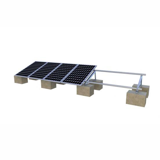 Sistema de montaje solar de aluminio ajustable para suelo de techo