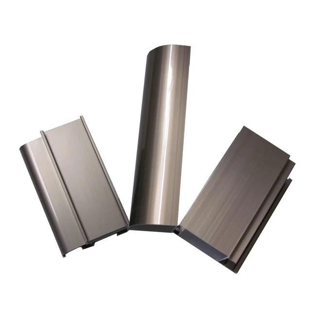 6061 6063 acero de aluminio de las protuberancias pulido para el perfil de la viuda de la puerta colgada lateralmente